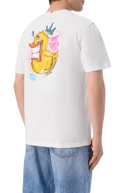 Хлопковая футболка MC2 SAINT BARTH белого цвета по цене 12850 руб., арт. PRL0002-04369L/P0RTLAND, фото 4 Хлопковая футболка MC2 SAINT BARTH, арт. PRL0002-04369L/P0RTLAND, фото 4
