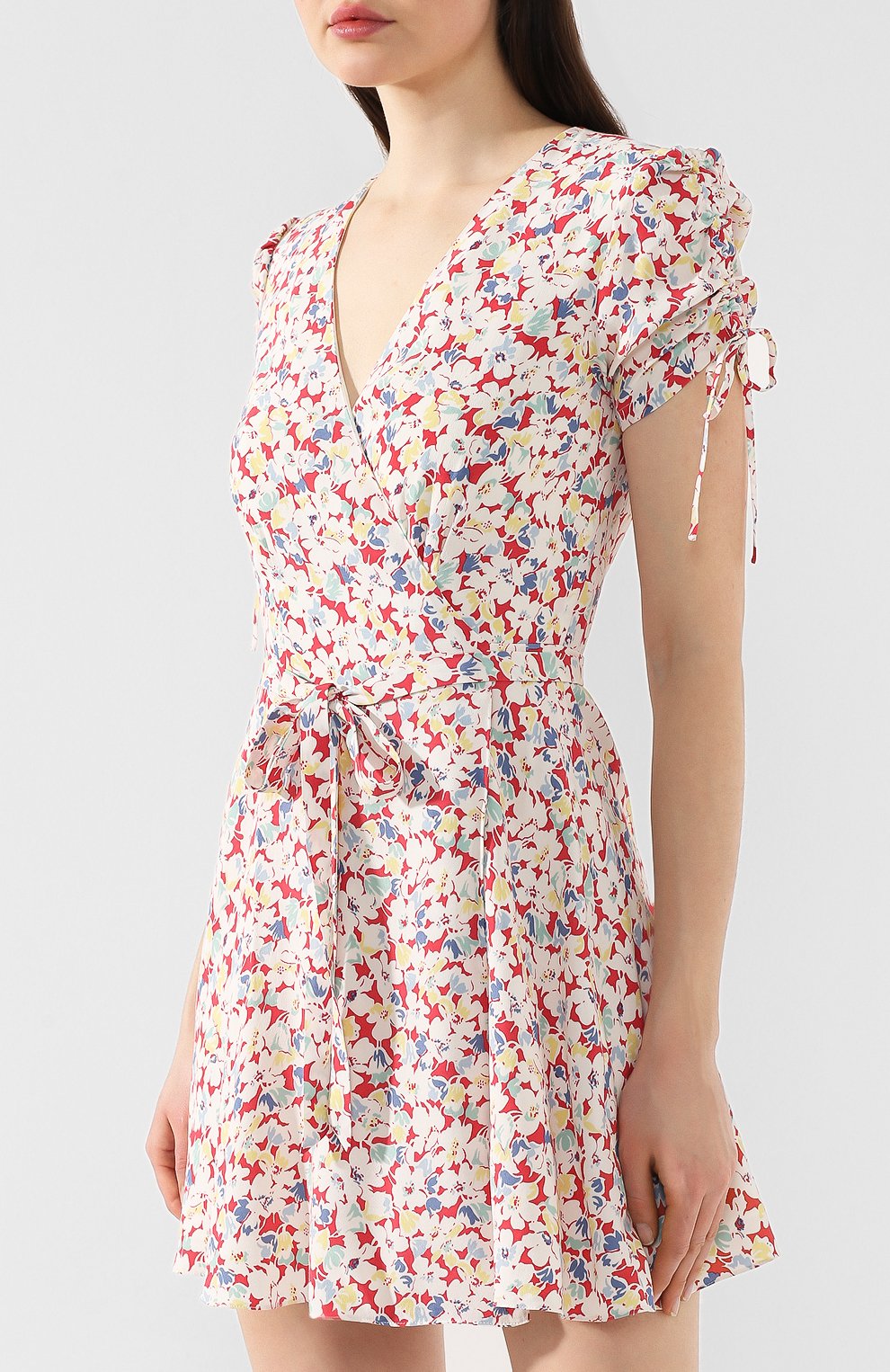 Мини-платье с запахом POLO RALPH LAUREN разноцветного цвета по цене 19600 руб., арт. 211753566, фото 3 Мини-платье с запахом POLO RALPH LAUREN, арт. 211753566, фото 3