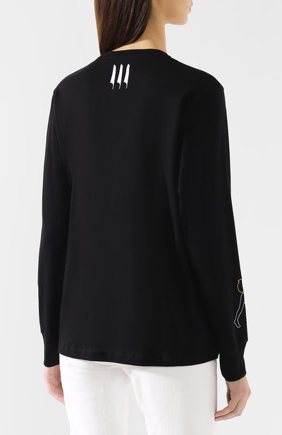 Хлопковый лонгслив PROENZA SCHOULER черного цвета по цене 12850 руб., арт. WL1914050-JCE104, фото 4 Хлопковый лонгслив PROENZA SCHOULER, арт. WL1914050-JCE104, фото 4