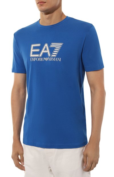 Хлопковая футболка EA7, арт. 6DPT62/PJVQZ/M, фото 3