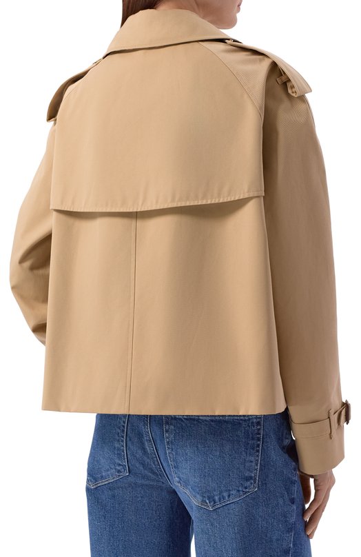 Хлопковый тренч Burberry 8115792 Бежевый  8115792 Фото 4