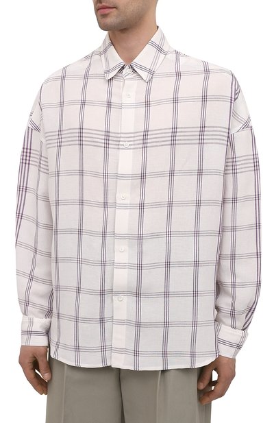 Рубашка из вискозы и льна JACQUEMUS, арт. 215SH05/125613, фото 3