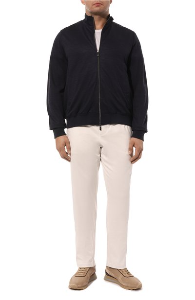 Толстовка из лиоцелла и шерсти MVST темно-синего цвета по цене 120000 руб., арт. 14M460.WV00.MUST./58-62, фото 2 Толстовка из лиоцелла и шерсти MVST, арт. 14M460.WV00.MUST./58-62, фото 2