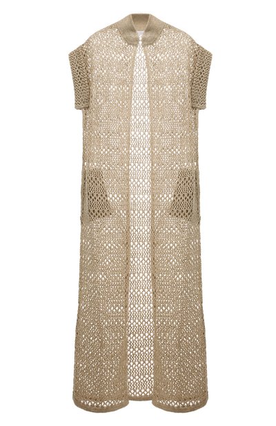 Женский кардиган изо льна и шелка BRUNELLO CUCINELLI, арт. MRA581106