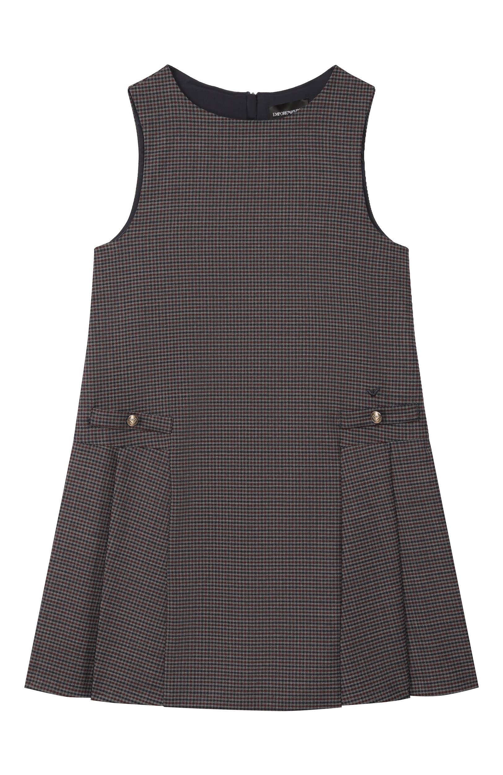 Сарафан EMPORIO ARMANI темно-серого цвета по цене 28150 руб., арт. EG000833/AF26957, фото 1 Сарафан EMPORIO ARMANI, арт. EG000833/AF26957, фото 1