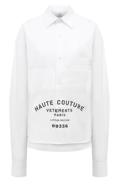 Женская хлопковая рубашка VETEMENTS, арт. UE64SH130W