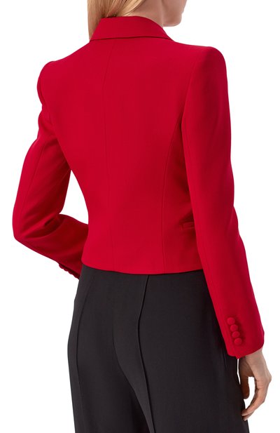 Шерстяной жакет VALENTINO красного цвета по цене 414500 руб., арт. 8B3CE585/97W, фото 4 Шерстяной жакет VALENTINO, арт. 8B3CE585/97W, фото 4