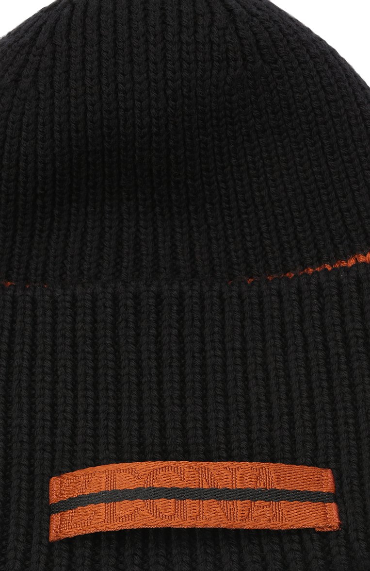 Мужская шерстяная шапка the outdoor capsule ZEGNA черного цвета, арт. Z3I93H/B34 | Фото 3 (Материал: Шерсть, Текстиль; Кросс-КТ: Трикотаж; Нос: Не проставлено)