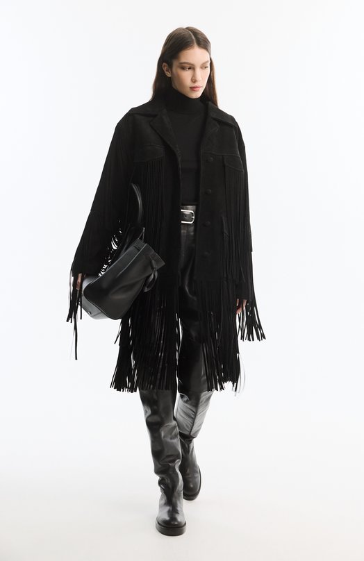 Кожаные брюки Saint Laurent 842449/YCTN2 Чёрный  842449/YCTN2 Фото 6