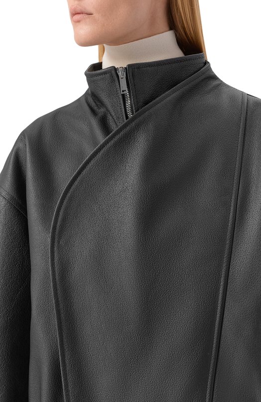 Кожаный бомбер Armarium ARMFWJ022/LE08 Чёрный  ARMFWJ022/LE08 Фото 5