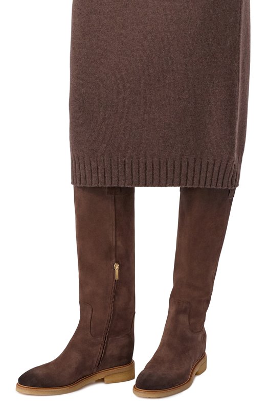 Замшевые сапоги Santoni WSHG71816PARNHSY Коричневый  WSHG71816PARNHSY Фото 2