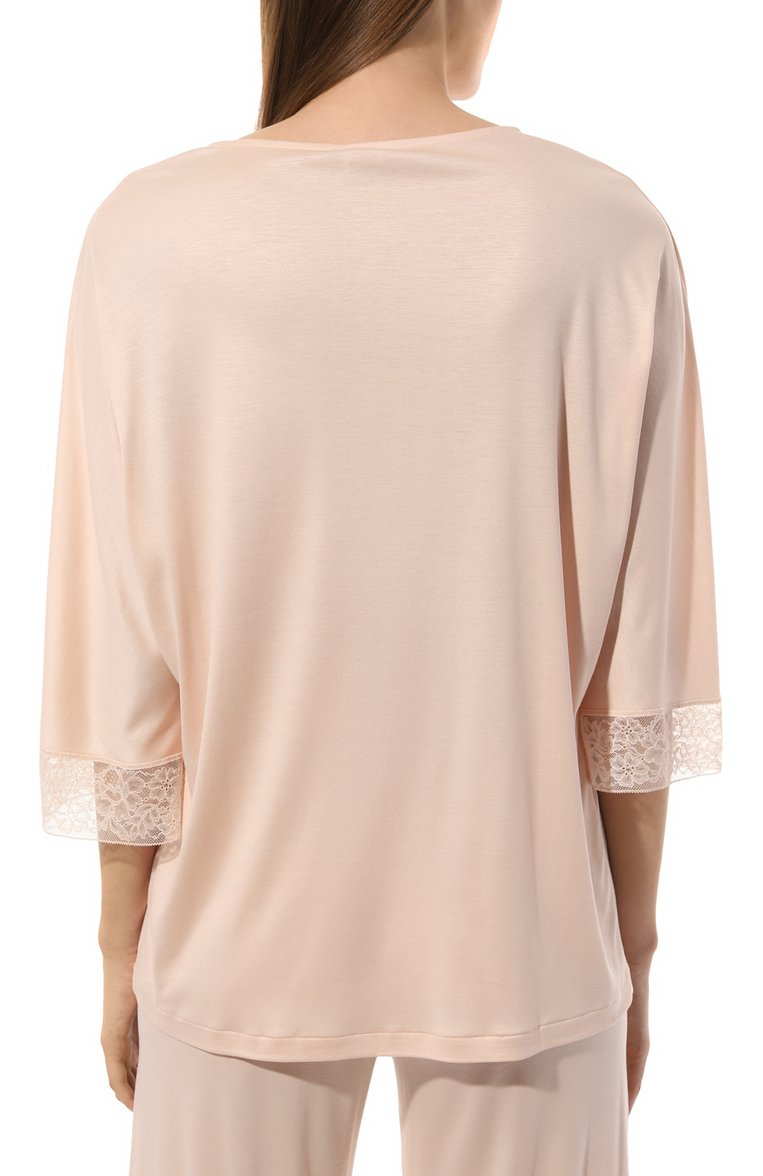 Женская пижама ZIMMERLI розового цвета, арт. 900-51003 | Фото 4 (Нос: Не проставлено; Материал внешний: Синтетический материал)