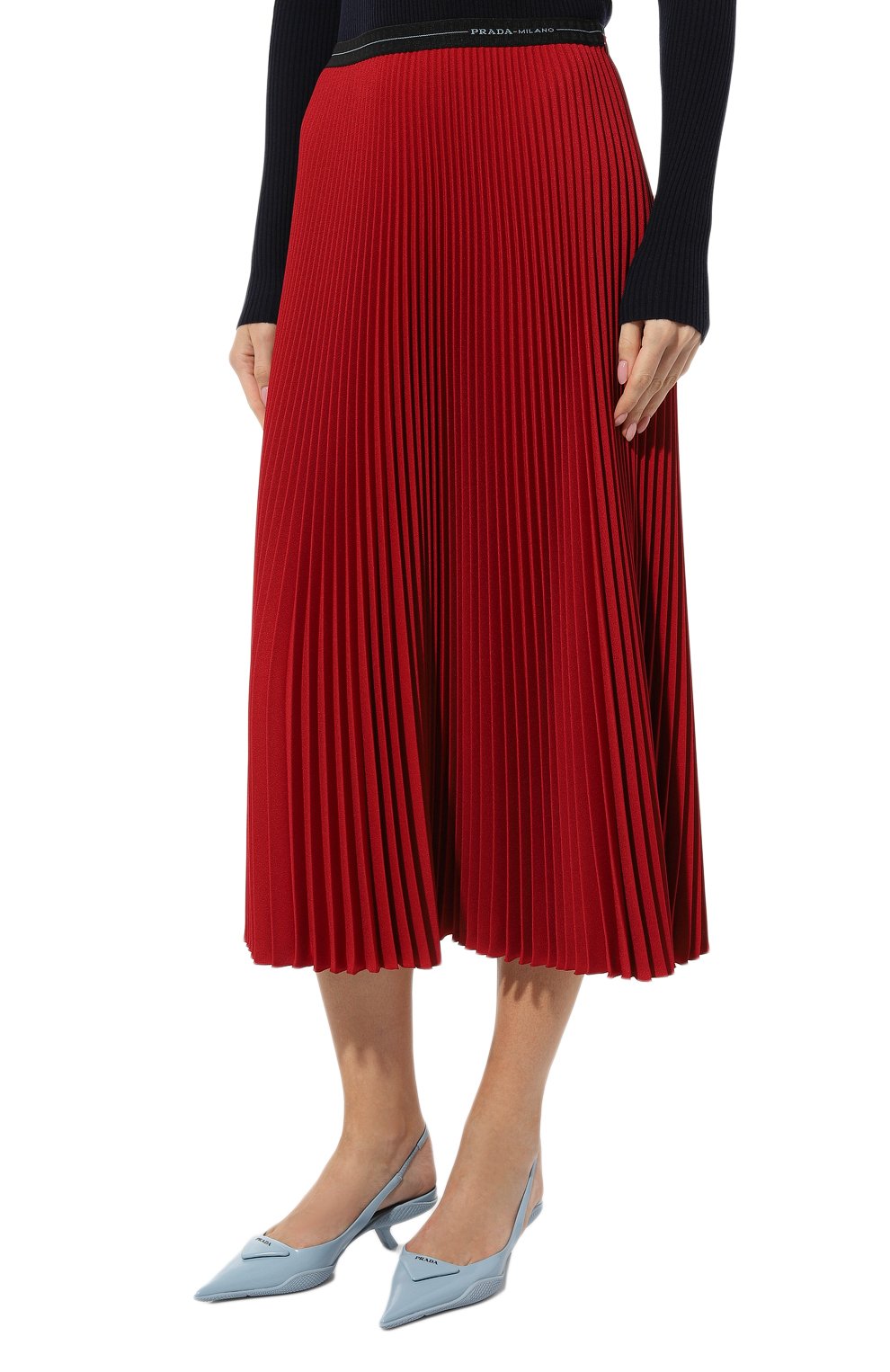 Плиссированная юбка PRADA, арт. P199N-1OES-F0D17-182, фото 3