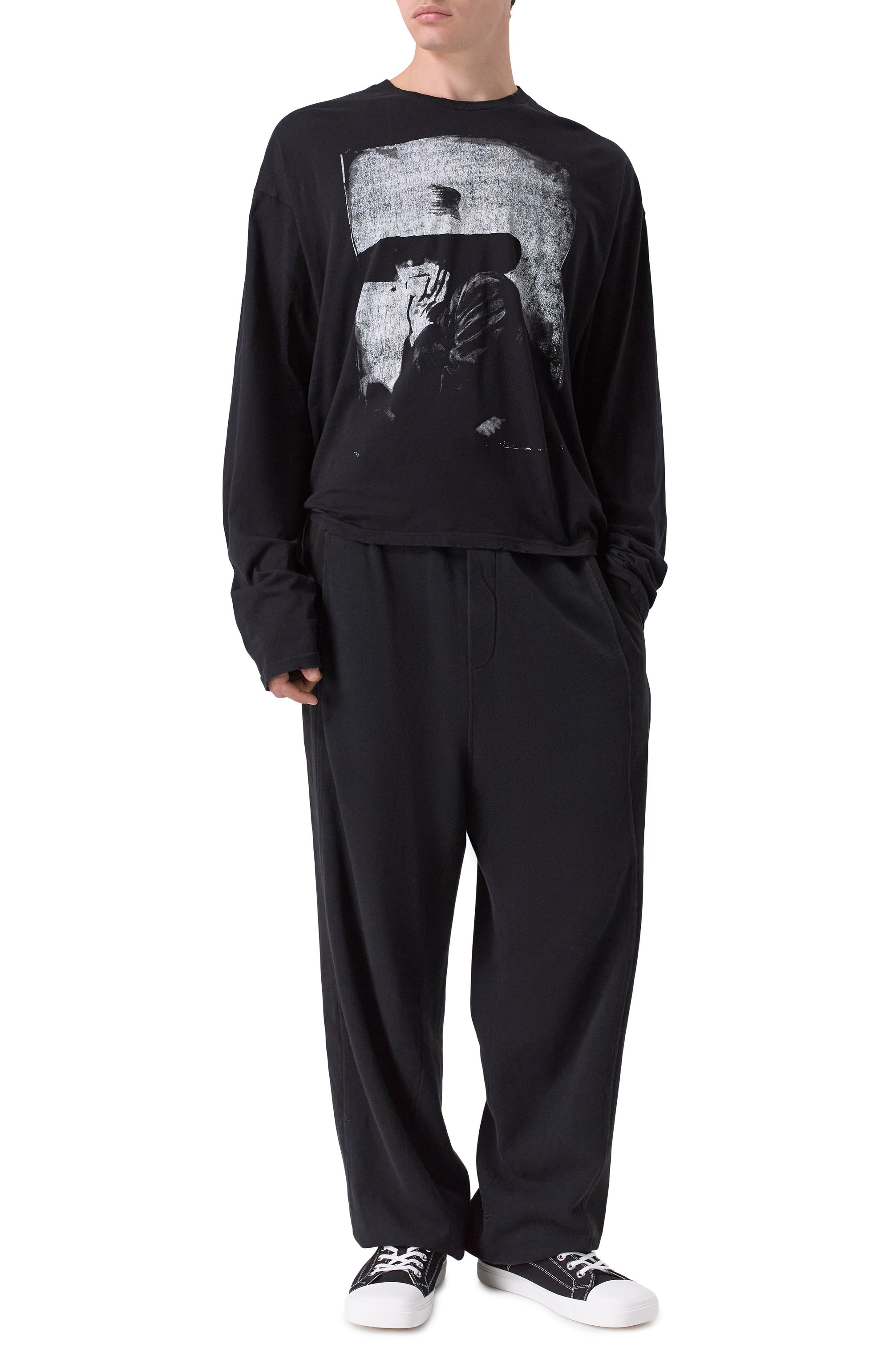 Хлопковый лонгслив ANN DEMEULEMEESTER, арт. B0013491/FA637, фото 2