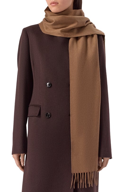 Кашемировый шарф MVST S4/28X190/5447-DVU Коричневый  S4/28X190/5447-DVU Фото 2