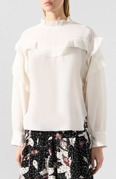 Блузка из хлопка и шелка ISABEL MARANT, арт. BS0012-19A020I/M0YRA, фото 3