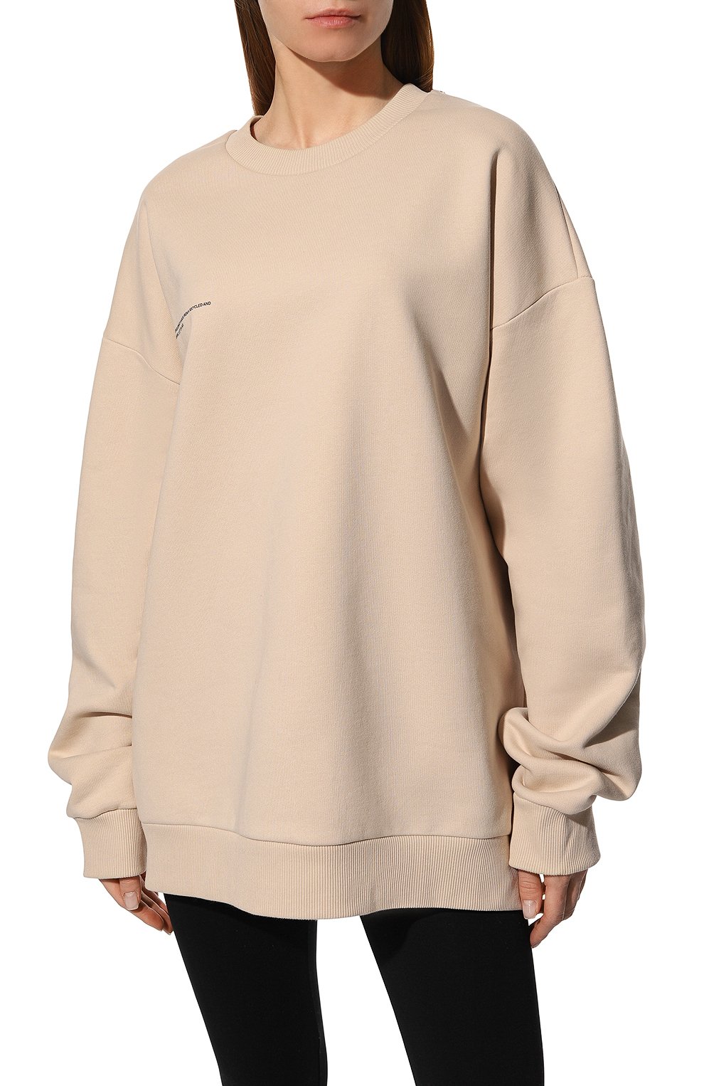 Хлопковый свитшот PANGAIA бежевого цвета по цене 19100 руб., арт. 365 Signature Sweatshirt, фото 3 Хлопковый свитшот PANGAIA, арт. 365 Signature Sweatshirt, фото 3