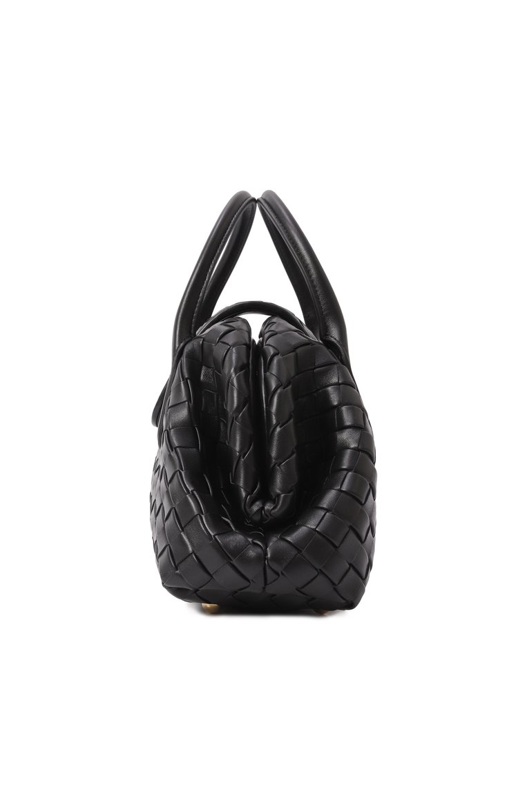 Женская сумка lauren 1980 BOTTEGA VENETA черного цвета, арт. 806053 V40Z1 | Фото 4 (Ремень/цепочка: На ремешке; Размер: medium; Материал: Натуральная кожа)