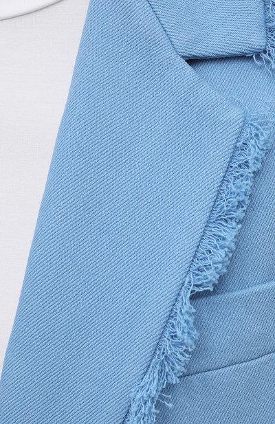 Хлопковый жакет MSGM голубого цвета по цене 65850 руб., арт. 3042MDG107 217309, фото 5 Хлопковый жакет MSGM, арт. 3042MDG107 217309, фото 5