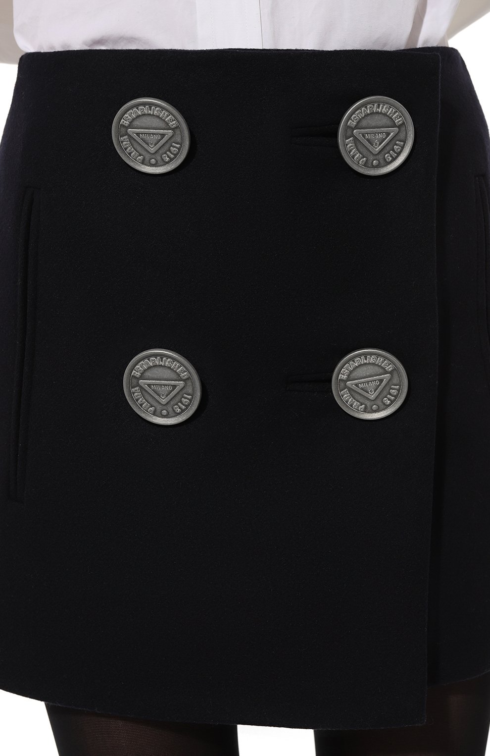 Шерстяная юбка PRADA, арт. P119TC-W3Q-F0008-212, фото 5