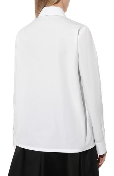 Хлопковая рубашка PRADA белого цвета по цене 100000 руб., арт. P408FR-1YST-F0N40-211, фото 4 Хлопковая рубашка PRADA, арт. P408FR-1YST-F0N40-211, фото 4