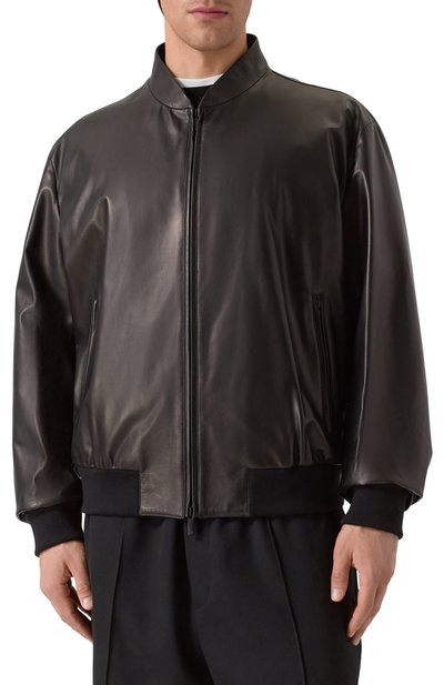 Кожаный бомбер GIORGIO ARMANI, арт. GM001942/AF19014, фото 3