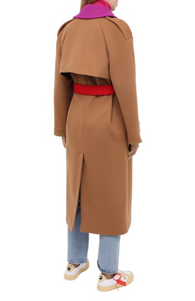 Шерстяное пальто MSGM коричневого цвета по цене 89950 руб., арт. 2941MDC20Y 207521, фото 4 Шерстяное пальто MSGM, арт. 2941MDC20Y 207521, фото 4