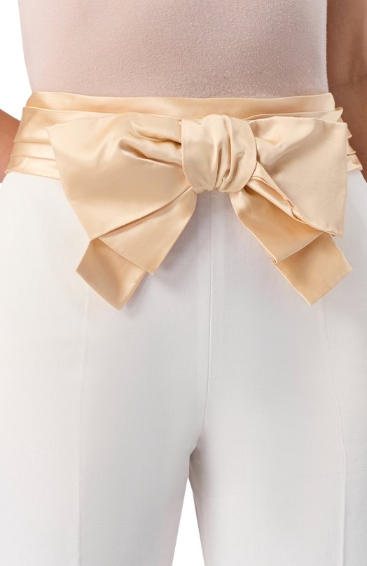 Брюки из хлопка и льна Valentino 7B3RB6F4/8T1 Белый  7B3RB6F4/8T1 Фото 5