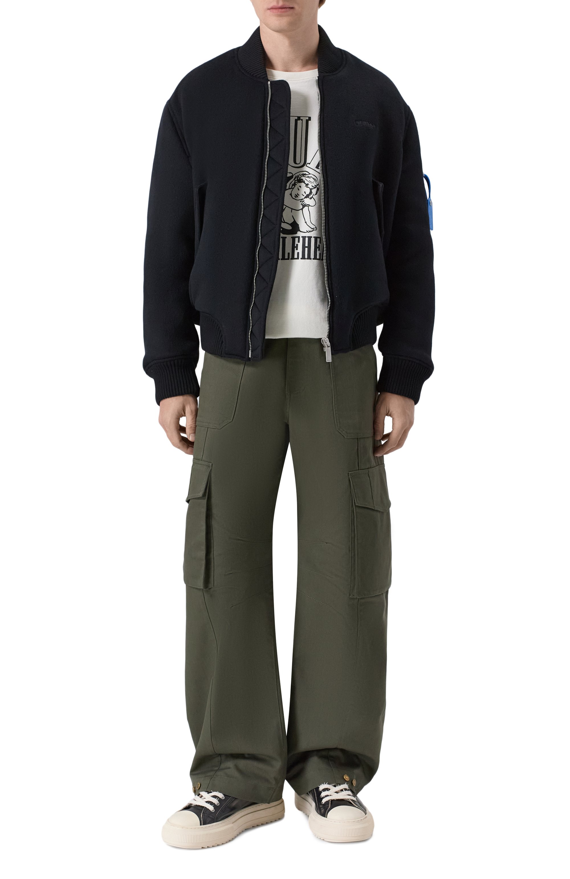 Кашемировый бомбер OFF-WHITE, арт. 0MEH05JF25FAB001, фото 2