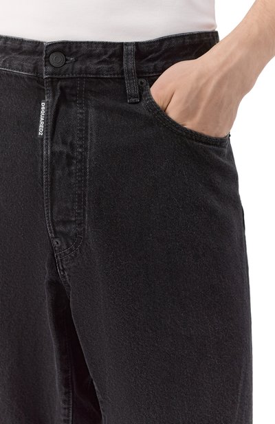 Джинсы loose DSQUARED2 черного цвета по цене 72000 руб., арт. S74LB1768/D30015, фото 5 Джинсы loose DSQUARED2, арт. S74LB1768/D30015, фото 5