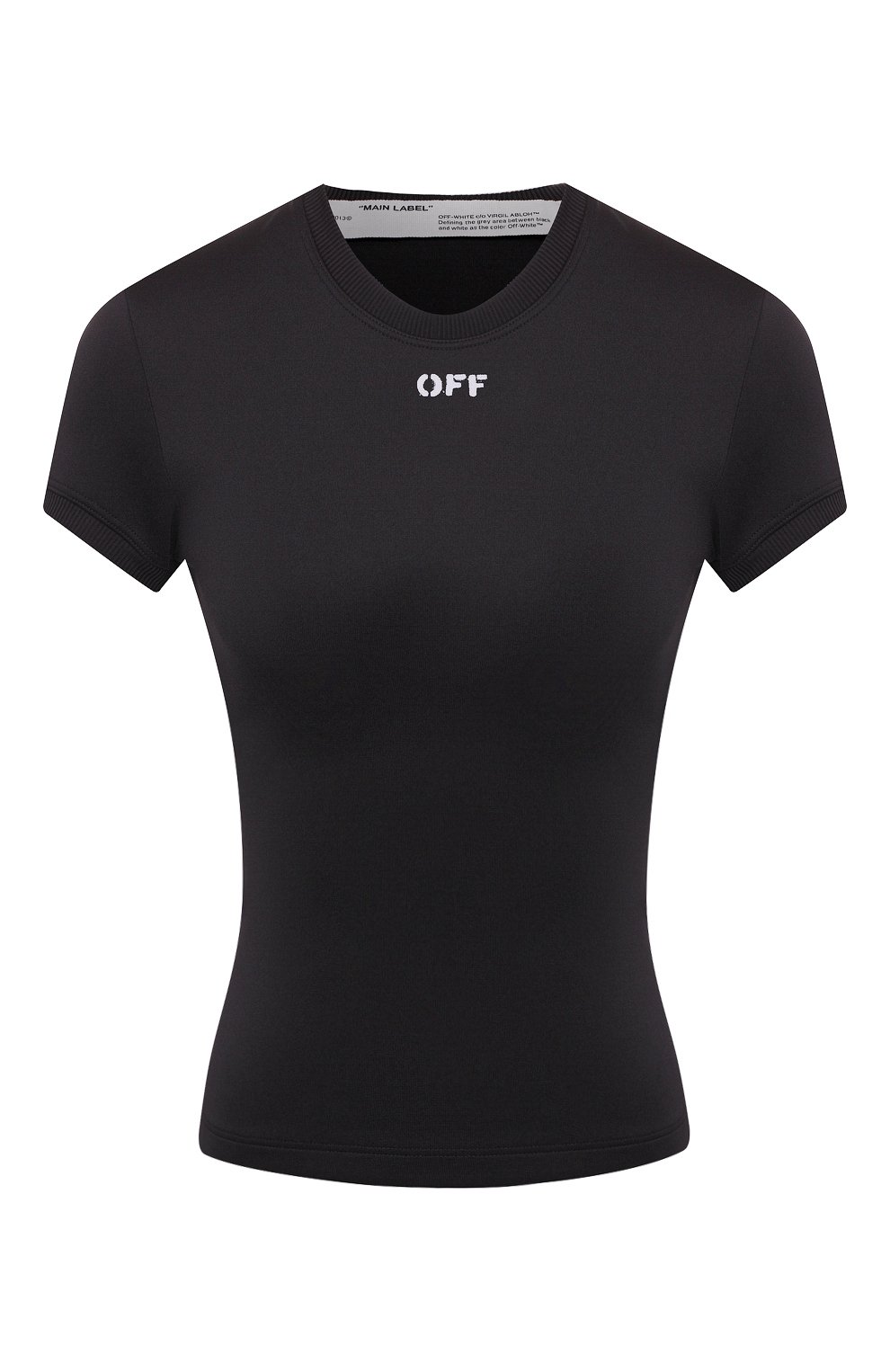 Футболка OFF-WHITE черного цвета по цене 32700 руб., арт. 0WAA039F19F850521001, фото 1 Футболка OFF-WHITE, арт. 0WAA039F19F850521001, фото 1