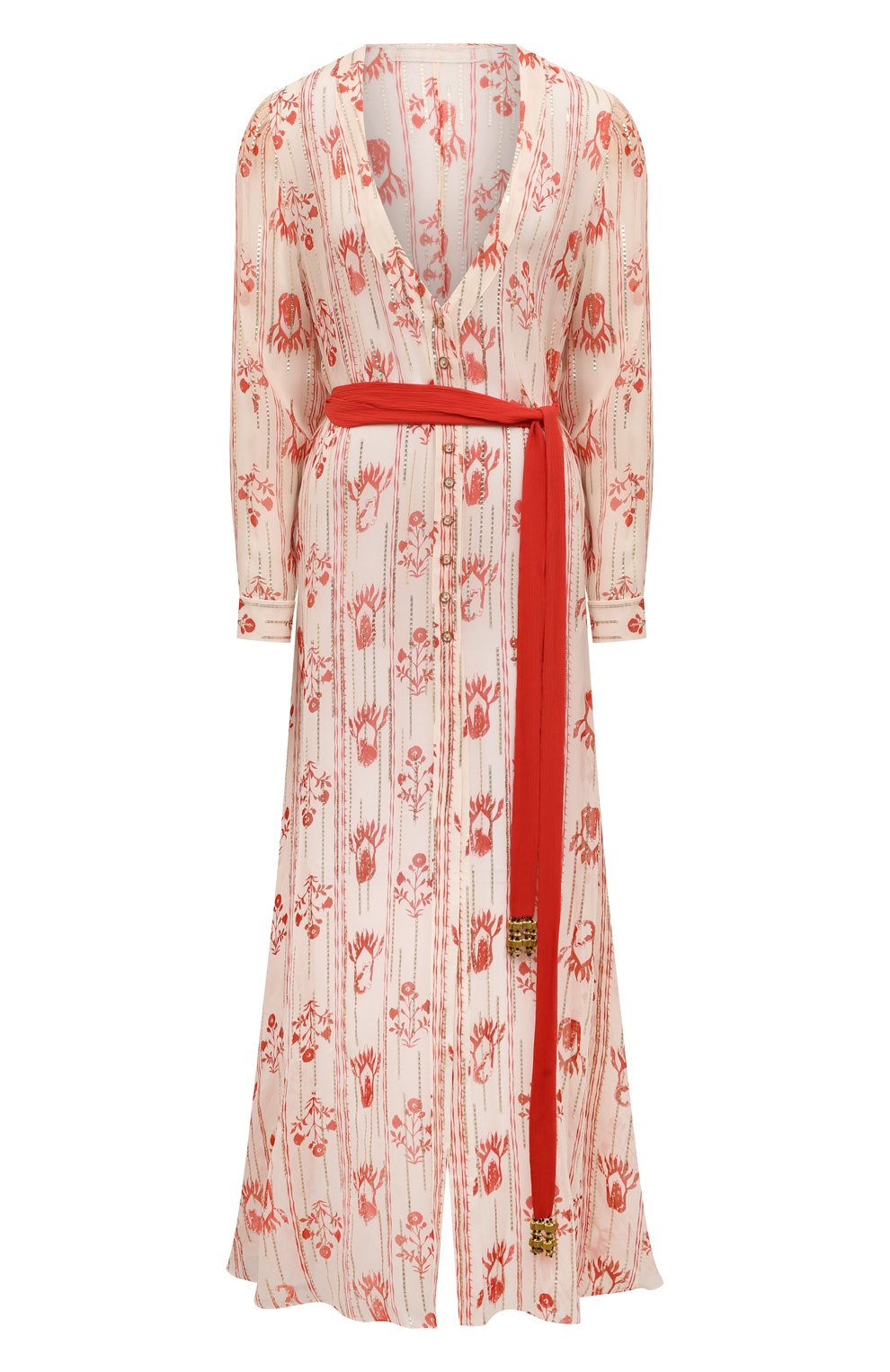 Шелковое платье ULYANA SERGEENKO кремового цвета по цене 150000 руб., арт. ABM002SS23Morocco3087т22, фото 1 Шелковое платье ULYANA SERGEENKO, арт. ABM002SS23Morocco3087т22, фото 1