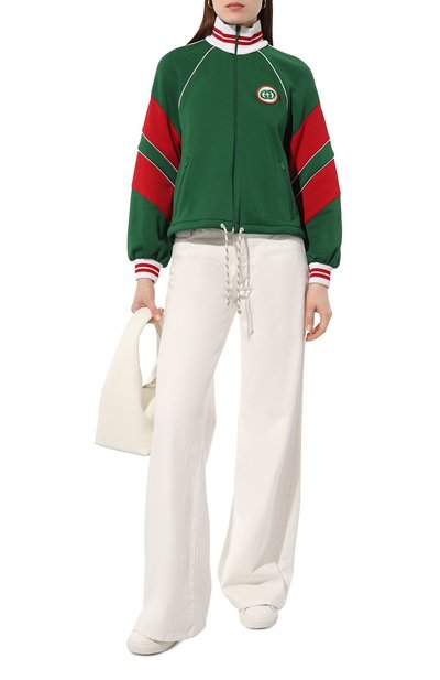 Толстовка GUCCI зеленого цвета по цене 194500 руб., арт. 753757/XJFUY, фото 2 Толстовка GUCCI, арт. 753757/XJFUY, фото 2