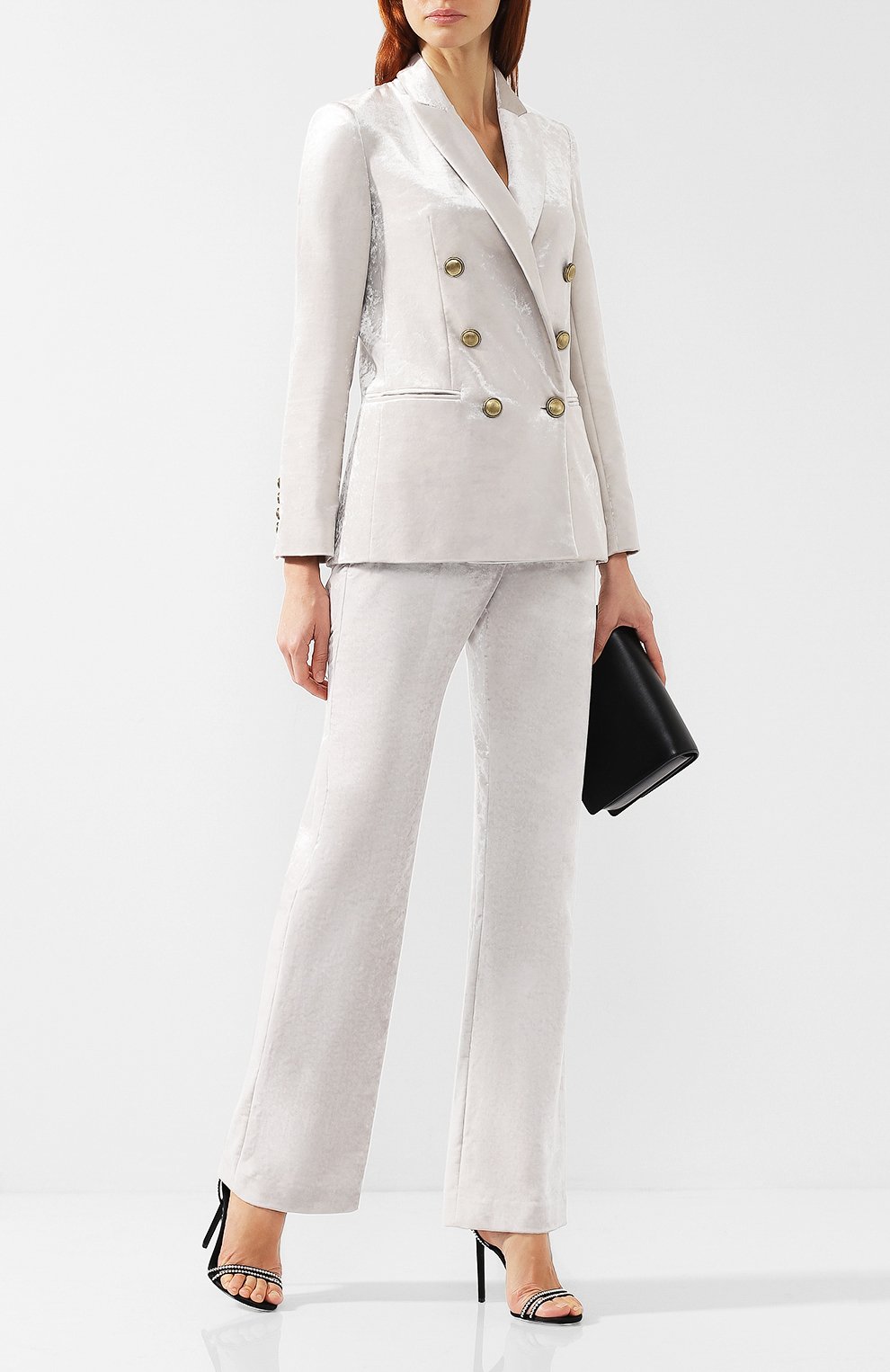 Бархатные брюки BRUNELLO CUCINELLI светло-серого цвета по цене 143500 руб., арт. MA088P6743, фото 2 Бархатные брюки BRUNELLO CUCINELLI, арт. MA088P6743, фото 2