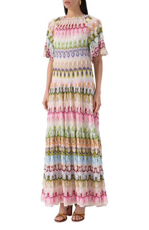 Платье из вискозы и хлопка Missoni DS25SG42/BR0132 Разноцветный  DS25SG42/BR0132 Фото 3