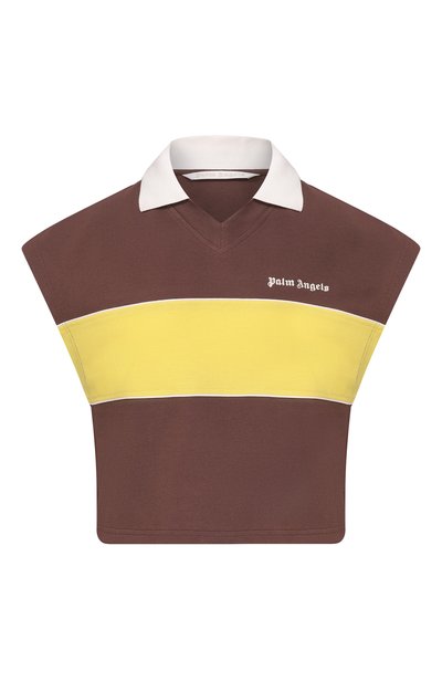 Женское хлопковое поло PALM ANGELS, арт. PWGB017S26FAB001