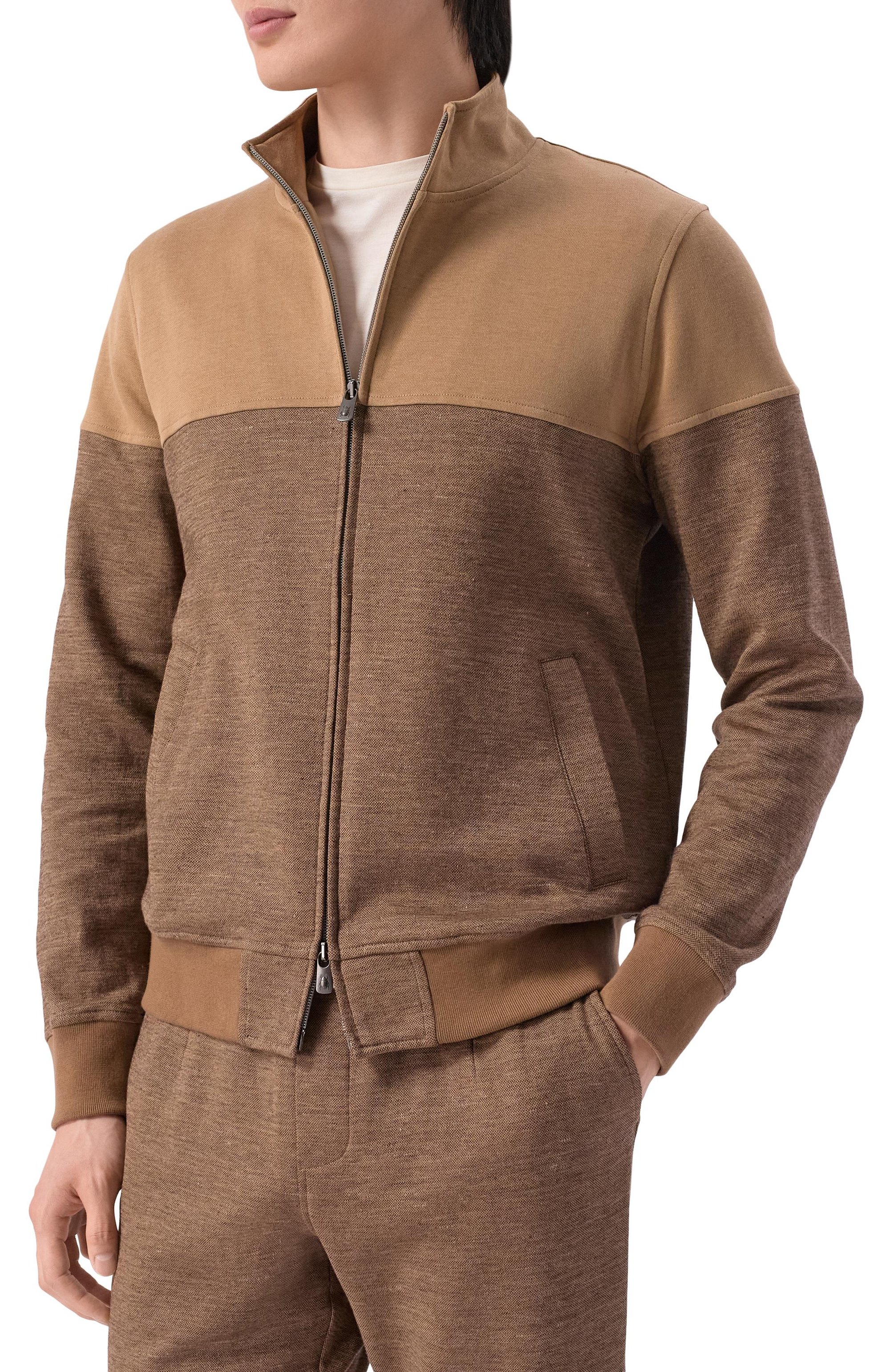 Толстовка из хлопка и льна CAPOBIANCO, арт. 20M453.DH00._001, фото 3