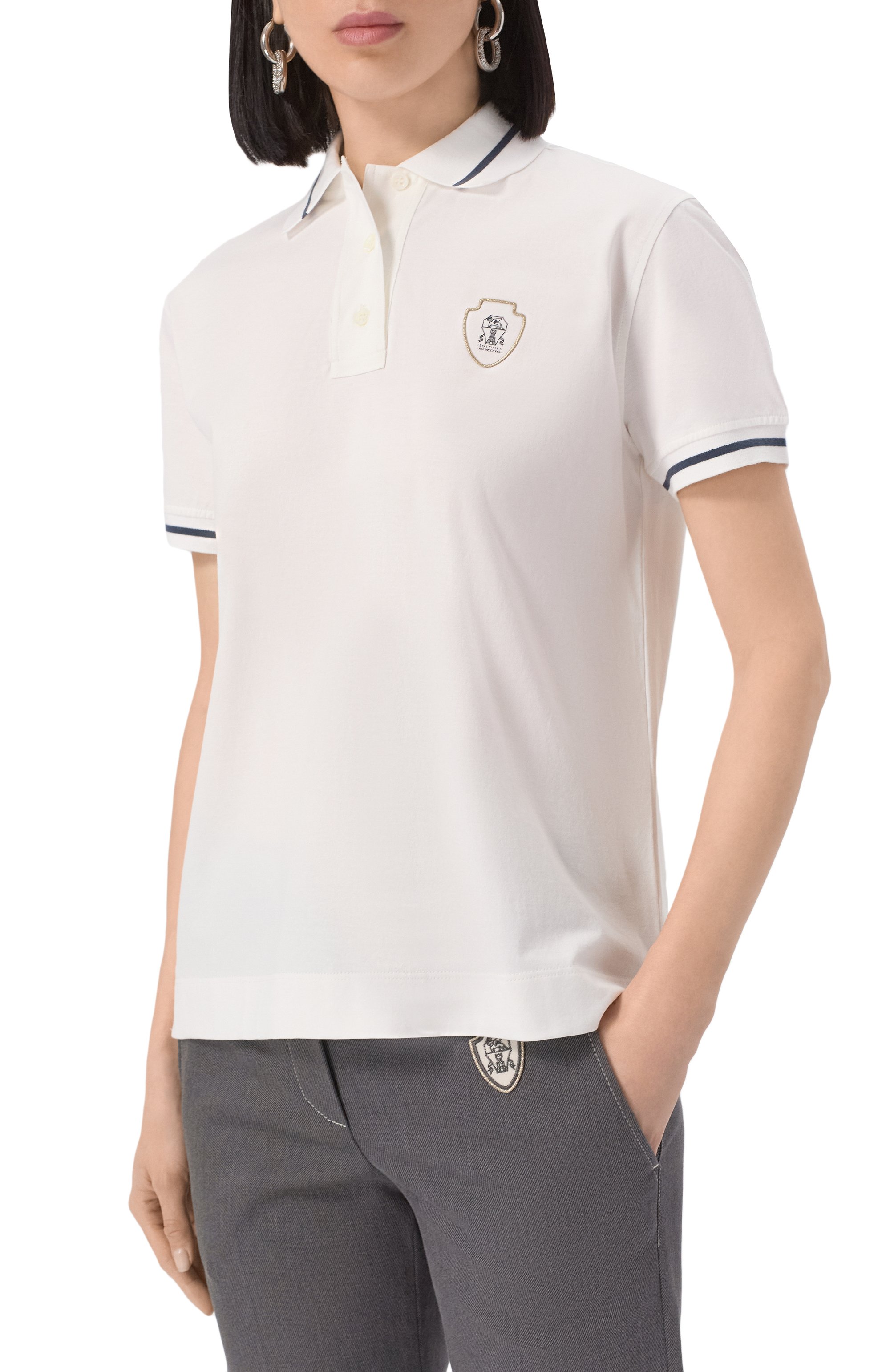 Хлопковое поло BRUNELLO CUCINELLI, арт. M0T81VD125, фото 3