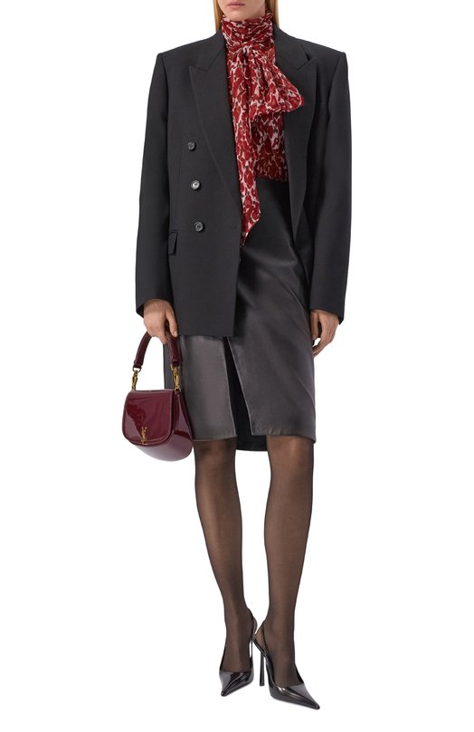 Шелковая блузка Saint Laurent 842861/Y4J35 Красный  842861/Y4J35 Фото 2