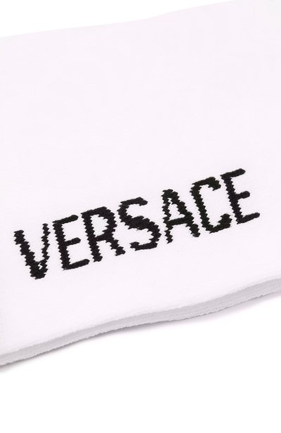 Носки VERSACE белого цвета по цене 6920 руб., арт. 1004197/1A03027, фото 2 Носки VERSACE, арт. 1004197/1A03027, фото 2