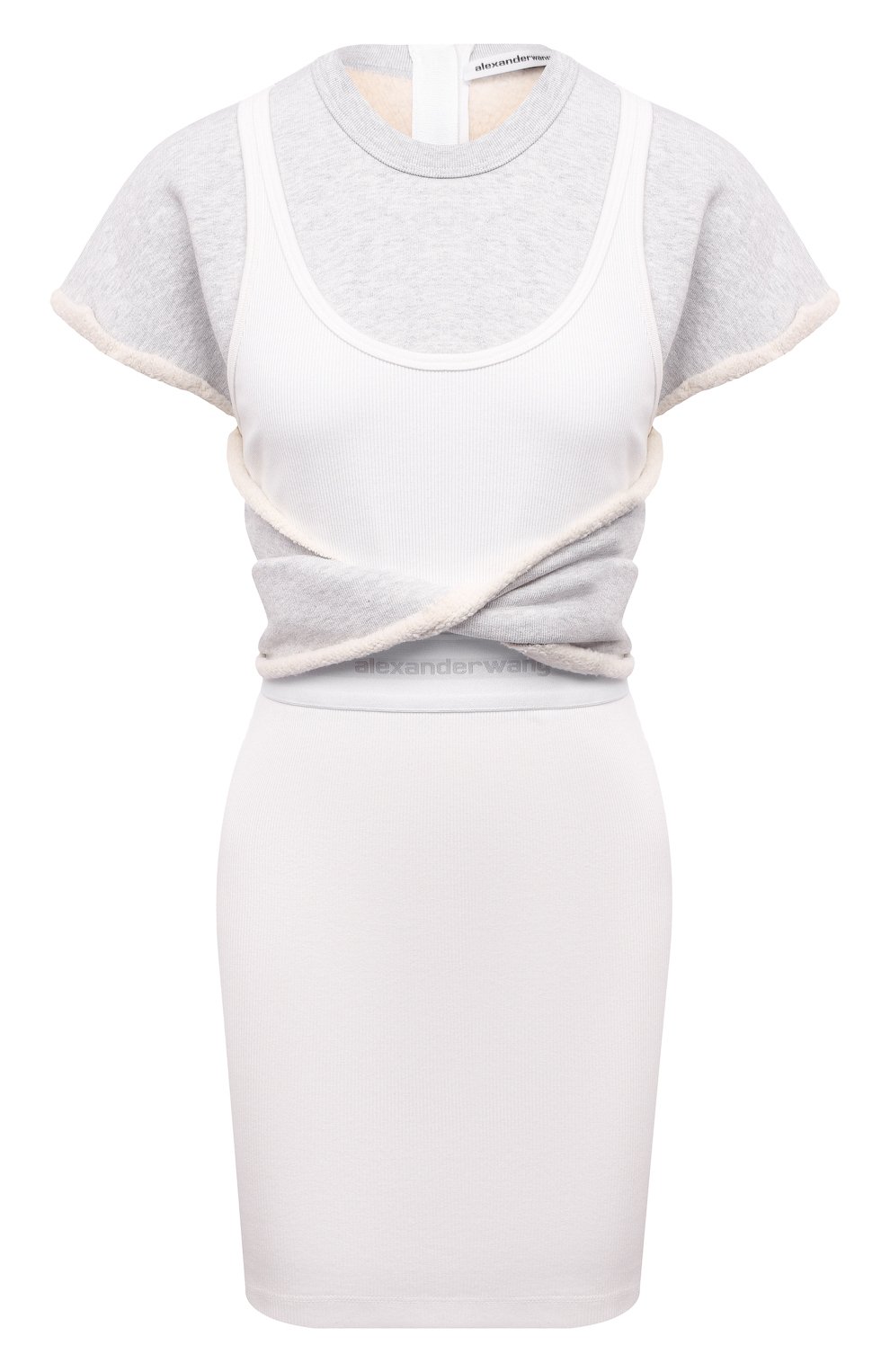 Платье ALEXANDERWANG.T серого цвета по цене 45150 руб., арт. 4CC2216125, фото 1 Платье ALEXANDERWANG.T, арт. 4CC2216125, фото 1