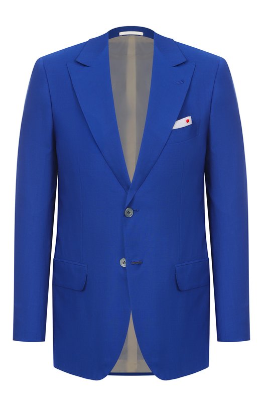 Шерстяной пиджак Kiton UG862K06S11 Синий UG862K06S11