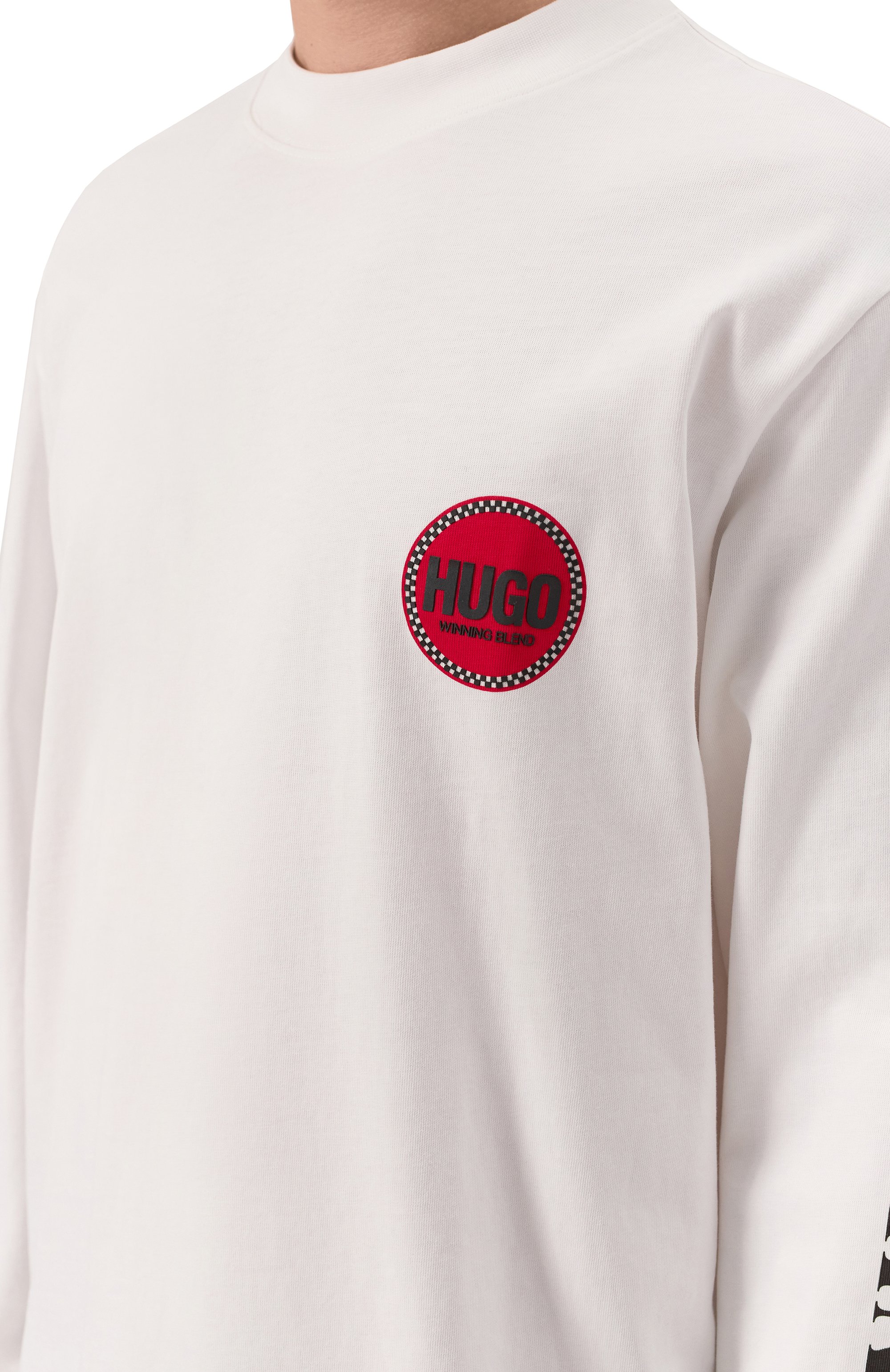 Хлопковый лонгслив HUGO, арт. 50531250, фото 5