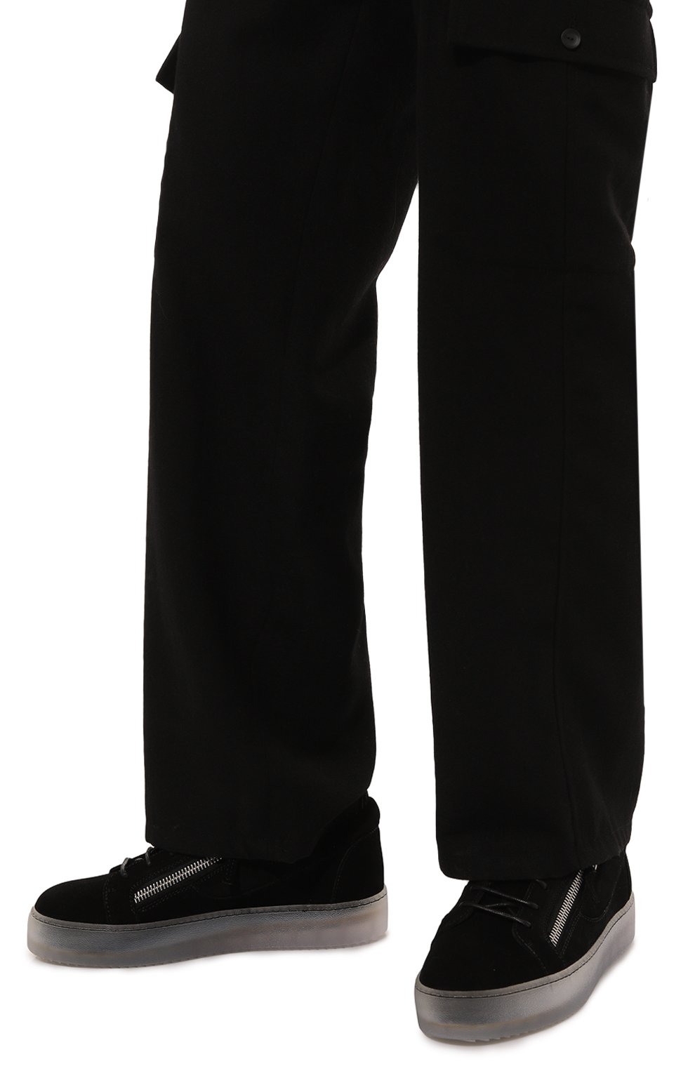 Замшевые кеды GIUSEPPE ZANOTTI DESIGN черного цвета по цене 69950 руб., арт. RM30004/001, фото 3 Замшевые кеды GIUSEPPE ZANOTTI DESIGN, арт. RM30004/001, фото 3