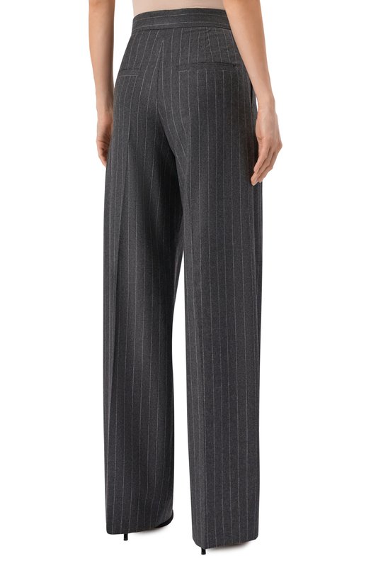 Брюки из шерсти и вискозы Sportmax BELGI01234 Серый  BELGI01234 Фото 4