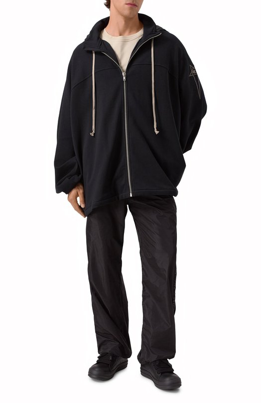Кожаные кеды Jumbolace Rick Owens RU02E1893/LC0W2 Чёрный  RU02E1893/LC0W2 Фото 2