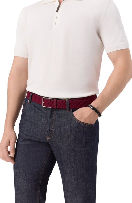 Текстильный ремень Kiton USC5286N0084769 Бордовый  USC5286N0084769 Фото 2