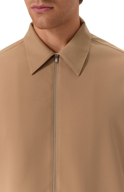 Шерстяная куртка-рубашка Jil Sander J22DL0249/J40002 Бежевый  J22DL0249/J40002 Фото 5