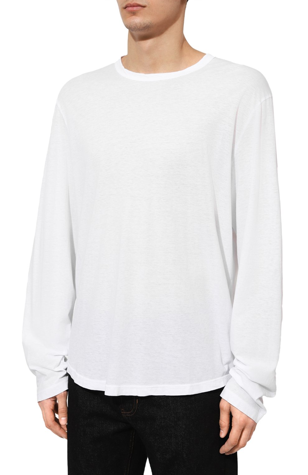 Хлопковый лонгслив JAMES PERSE белого цвета по цене 26850 руб., арт. MKJ3312, фото 3 Хлопковый лонгслив JAMES PERSE, арт. MKJ3312, фото 3