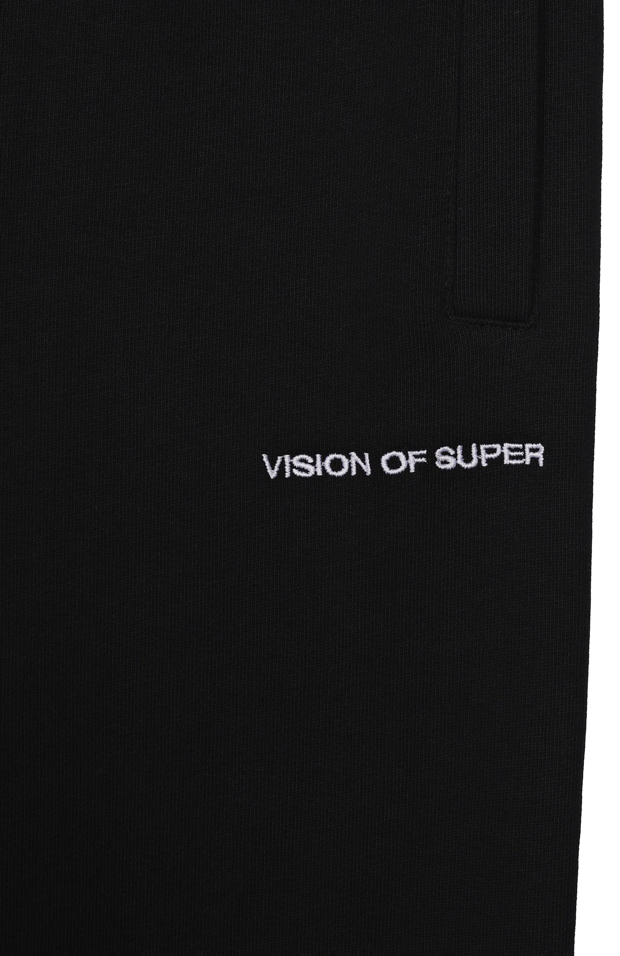 Хлопковые джоггеры VISION OF SUPER черного цвета по цене 9950 руб., арт. VSK00522, фото 3 Хлопковые джоггеры VISION OF SUPER, арт. VSK00522, фото 3